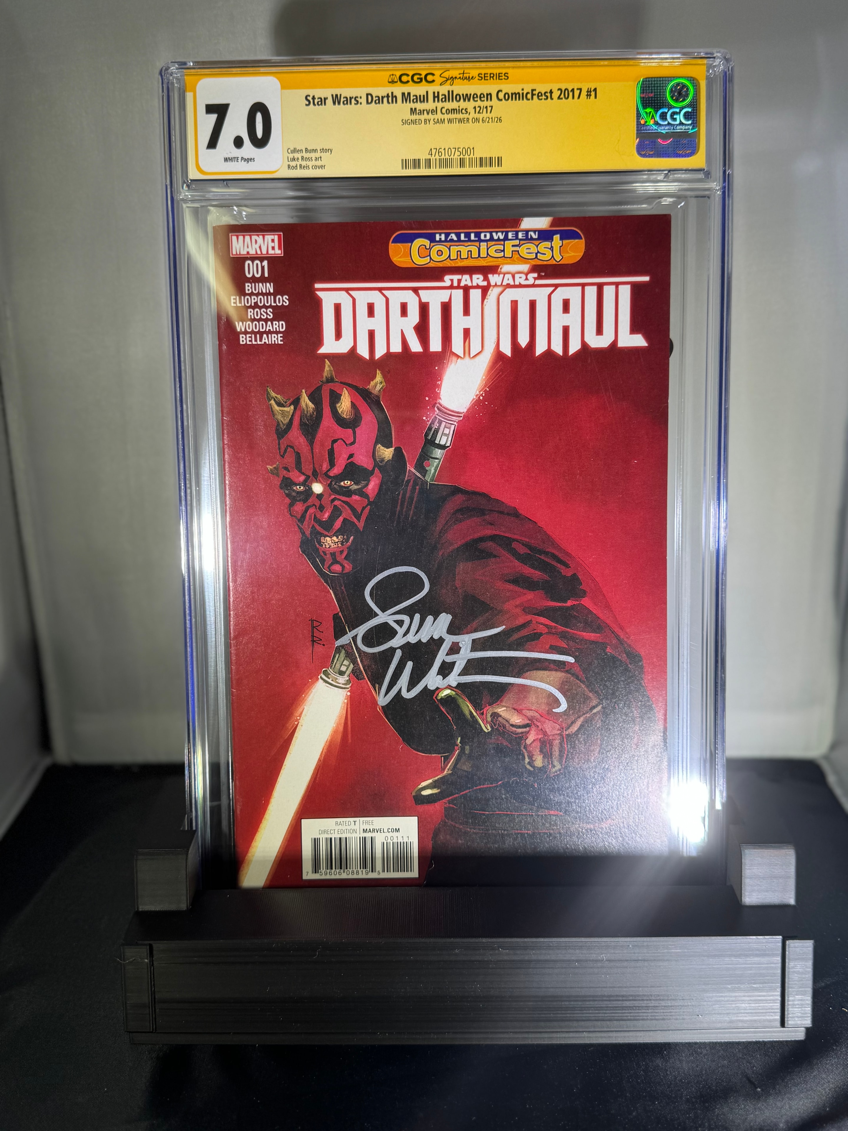 CGC SS 7.0 Star Wars Darth Maul Halloween ComicFest #1
