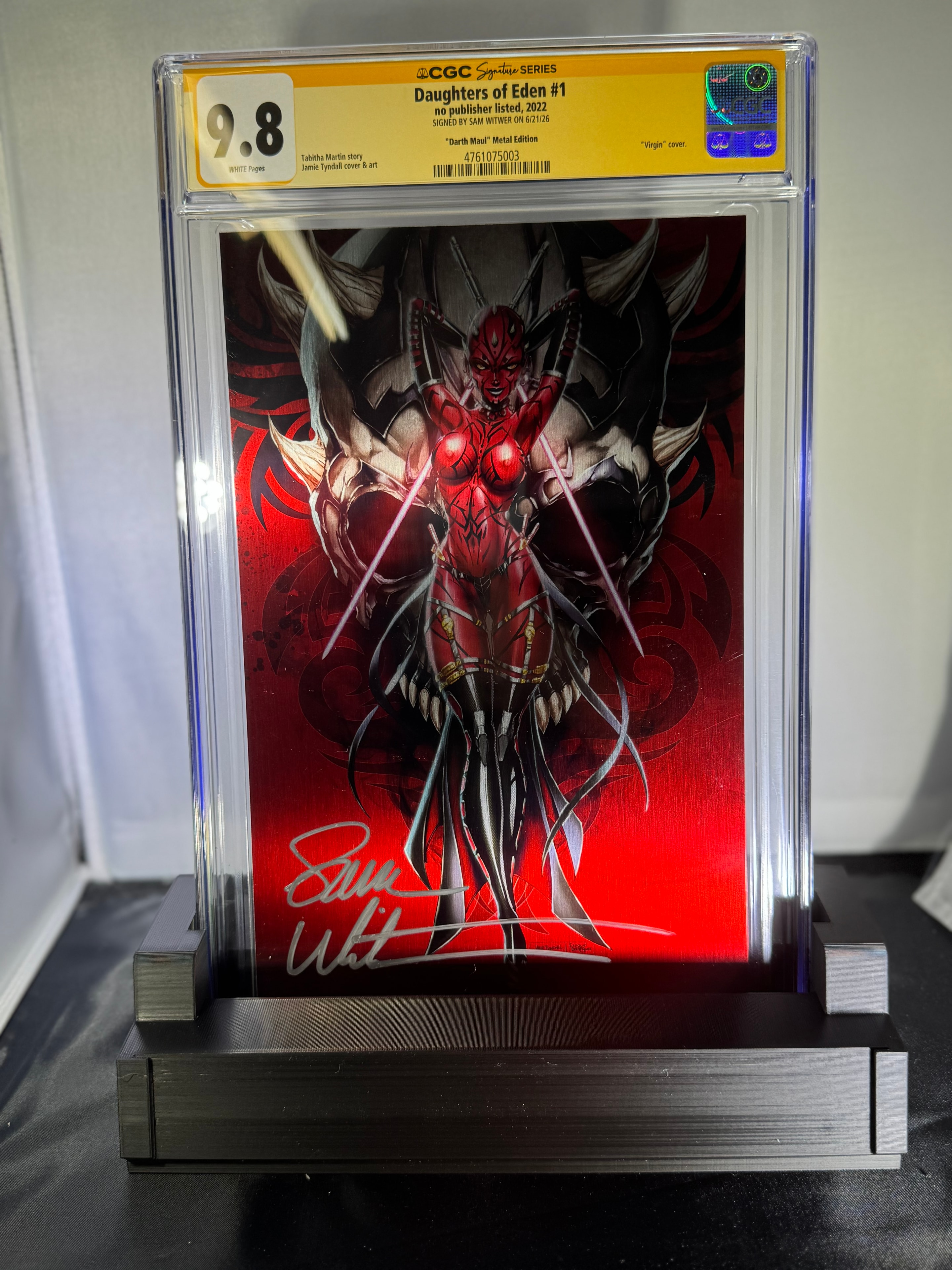 CGC 9.8 SS Daughters of Eden #1 — Darth Maul Metal Virgin, Sam Witwer Signed
