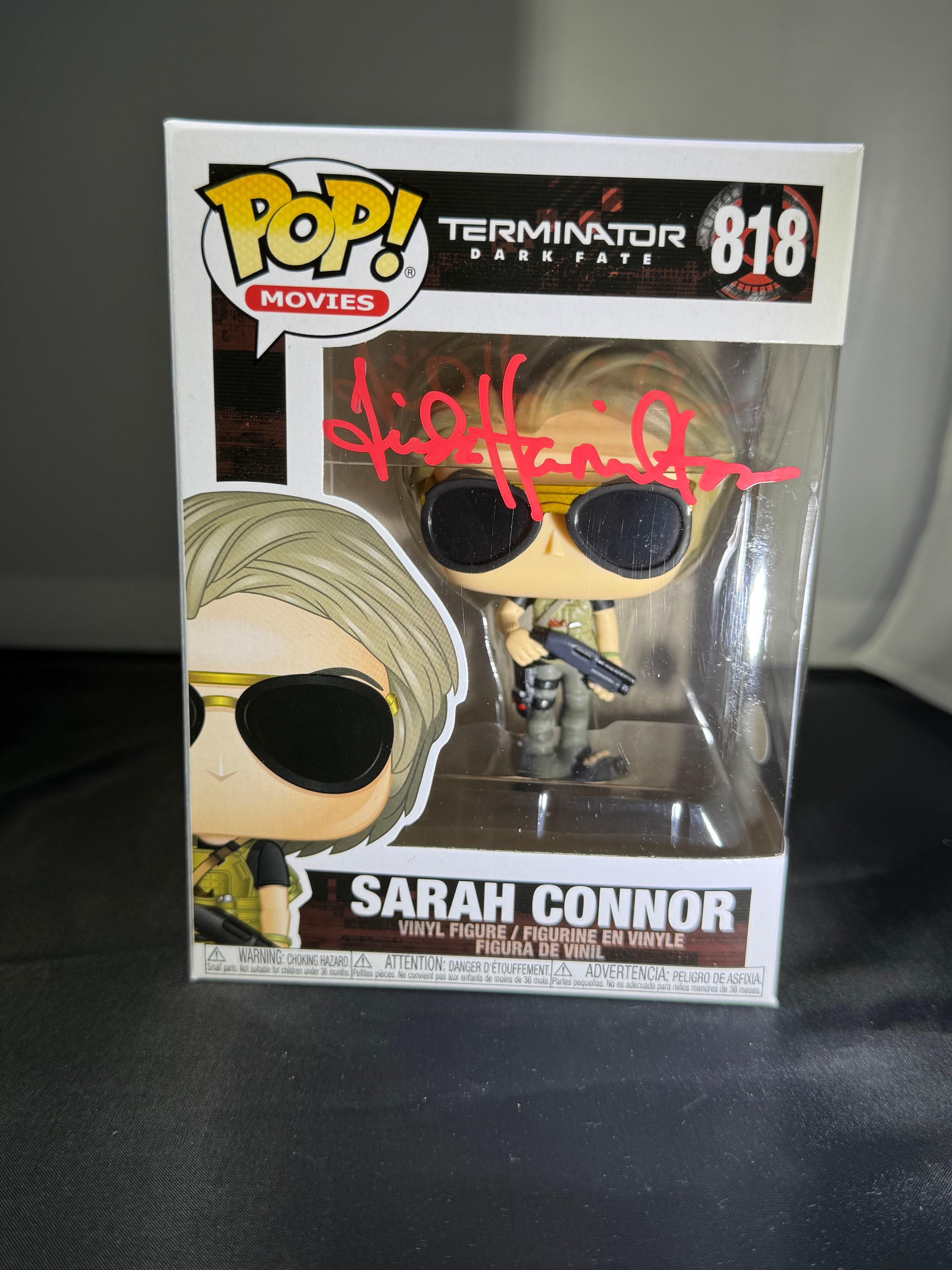 Funko Pop Sarah Connor #818 — Linda Hamilton JSA Signed + Exclusive Sticker